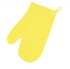 Рукавичка стеганая 30х17, рогожка (Горошек жёлтый)