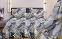 КПБ 1,5 сп. Бязь диз. № 189 Мрамор 8, Вид, серый (N)