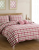 N-4 постельное белье из сатина  Organic СайлиД 2 спальное с европростынёй