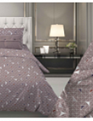 КПБ 1,5 сп. Бязь диз. № 122 Треугольники, 1/10 Вид, мокко (N)