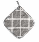 "Прихватка рогожка 20х20 ""Радушная хозяйка"" Клетка Грей"