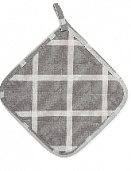 "Прихватка рогожка 20х20 ""Радушная хозяйка"" Клетка Грей"