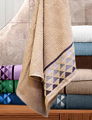 Полотенце махровое Призма 70х130 серо-голубой