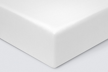 Простыня из сатина Моноспейс Ecotex 1,5 спальная белая