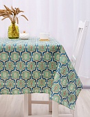 "Скатерть рогожка 145х145 ""Радушная хозяйка"" Листья"