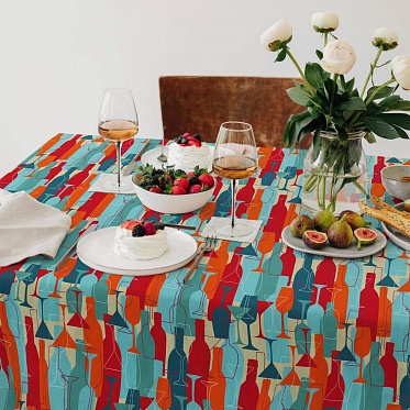 Скатерть рогожка 145*180  Vse DOMA  рис.60243-1 Банкет