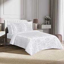 Бриллиант постельное бельё из сатин-жаккарда Estetica Ecotex 2 спальное с европростынёй в подарочном чемодане