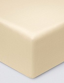 Простыня из сатина Моноспейс Ecotex евро кремовая