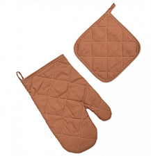 "Набор для кухни 2 предмета ""Цвет Эмоций"", Саржа (рукавичка-прихватка, прихватка) (Шалфей)"