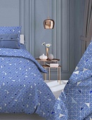 122 Треугольники (светло-синий) постельное белье из бязи Бояртекс евро