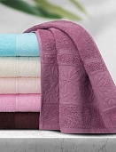 Полотенце махровое Luxor 50х90 шоколадный диз. Эдельвейс