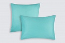 Наволочки из сатина Моноспейс Ecotex 2шт. 70*70 бирюзовый