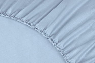 Простыня на резинке Моноспейс Ecotex 180*200*23 серо-голубая