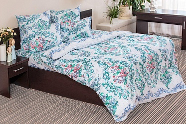 Нежная Роза Голубая постельное бельё из бязи Ночь Нежна семейное