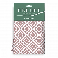 К-т вафельных полотенец 45х60 Fine Line рис 62077-3 Ромбы бежево-белые