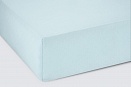 Простыня на резинке трикотажная 160х200х20 голубая