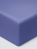 Простыня из сатина Моноспейс Ecotex 1,5 спальная синяя