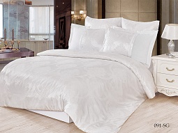 091 постельное бельё из сатин-жаккарда Satin Jacquard ТД Клео 2 спальное с европростыней (брак упаковки)
