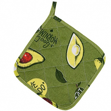 "Прихватка рогожка 20х20 ""Радушная хозяйка"" Авокадо"