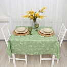 Скатерть рогожка 120х145  (Ботаника (грин) ОП)