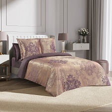 Карингтон постельное бельё из сатин-жаккарда Estetica Ecotex 2 спальное с европростынёй в подарочном чемодане