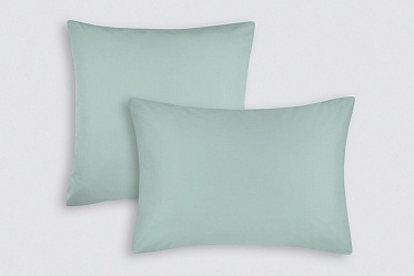 Наволочки из сатина Моноспейс Ecotex 2шт. 50*70 Нежно-голубой