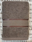 Полотенце махровое Амур Он и Она 70*130 королевский песок