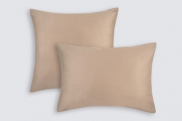 Наволочки из сатина Моноспейс Ecotex 2шт. 50*70 бежевый