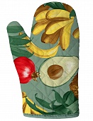 Прихватка-рукавица рогожка  18х28 Vse DOMA рис 60164-1 Много фруктов