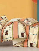 CS-6 детское постельное белье из сатина Сайлид 1,5 спальное, наволочка 50*70