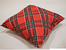 Подушка Декоративная 40х40 Рождественская сказка (клетка), рогожка