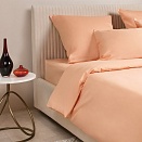 Пододеяльник из сатина Моноспейс Ecotex 1,5 спальный персиковый