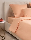 Пододеяльник из сатина Моноспейс Ecotex 1,5 спальный персиковый