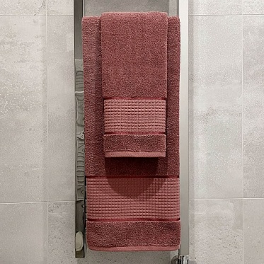 Полотенце махровое Мурашки Он и Она 50*80 марсала