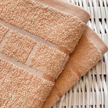 Полотенце махровое Юнона Он и Она 100*150 бежевый