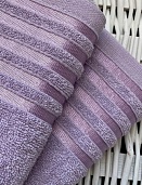 Полотенце махровое Гармония Он и Она 30*30 лавандовый