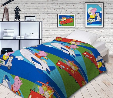 Профессии покрывало детское Свинка Пеппа 145*200