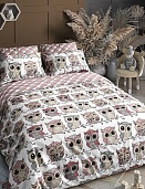 КПБ 1,5 сп. поплин тинейджер Бояртекс Совушки роз.