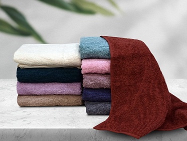 Полотенце махровое Luxor 30х60 бордовый диз. Иллюзия