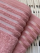 Полотенце махровое Гармония Он и Она 30*30 пудровый