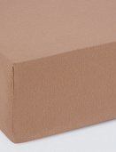 Простыня на резинке трикотажная 160х200х20 капучино