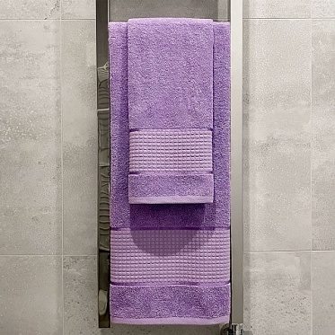 Полотенце махровое Мурашки Он и Она 50*80 светло-фиолетовый