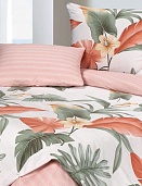 Пуансеттия постельное бельё из сатина Harmonica Ecotex евро с простынёй на резинке 180