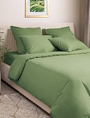 Пододеяльник из сатина Моноспейс Ecotex евро зеленый