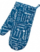 Прихватка-рукавица Правила Кухни 17*30 индиго