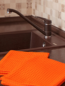 Набор вафельных полотенец кухня 45х70 (3 шт.) Оранж (240 гр.)