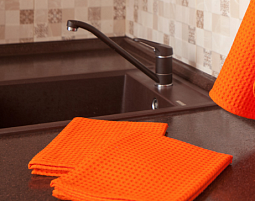 Набор вафельных полотенец кухня 45х70 (3 шт.) Оранж (240 гр.)