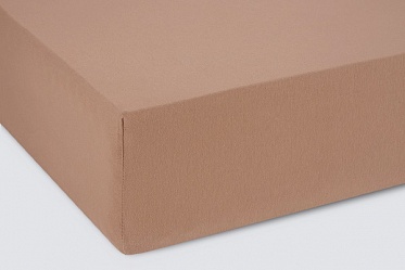 Простыня на резинке трикотажная 160х200х20 капучино