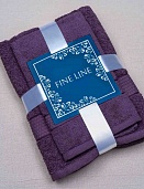 Набор махровых полотенец ТМ Fine Line 50х80 + 70х130 Бабл фиолетовый