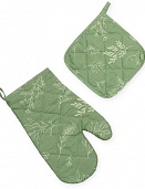 Ботаника (грин) Набор для кухни 2 предмета (рукавичка-прихватка, прихватка)